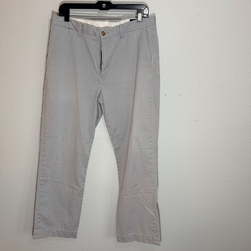 Polo Ralph Lauren Stretch Classic Fit Chino Pants Mens 34x30 Grey Preppy